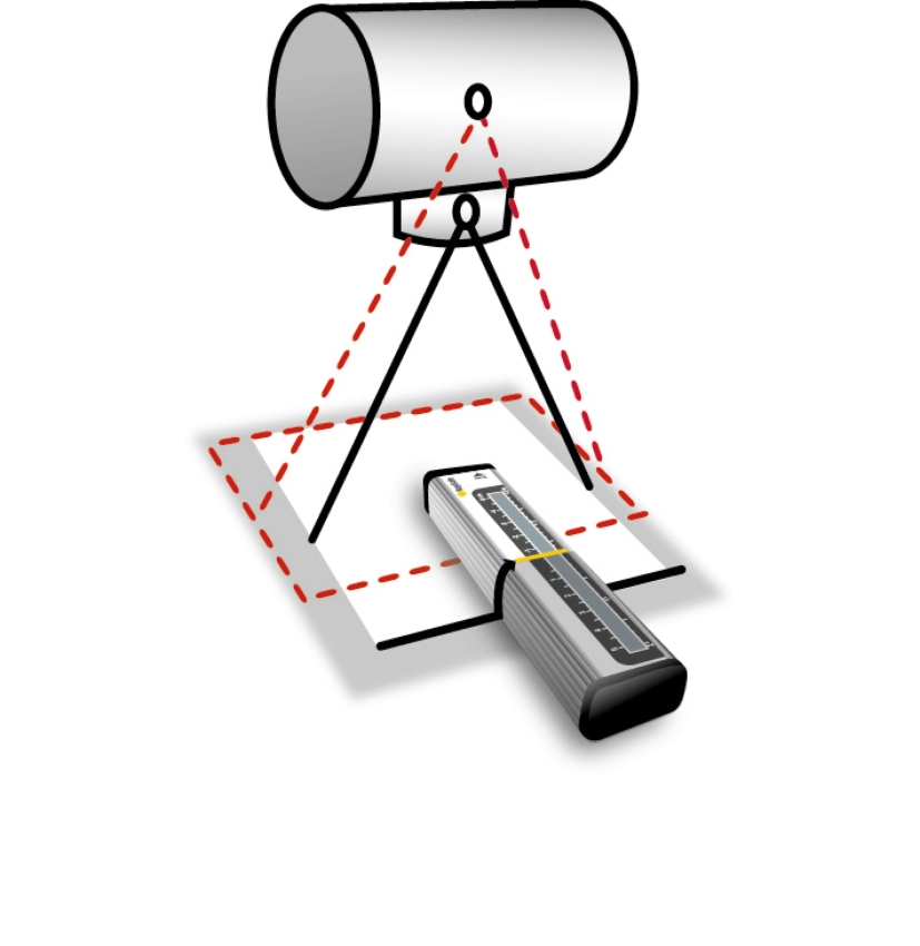 RaySafe DXR+ X-ray ruler placement