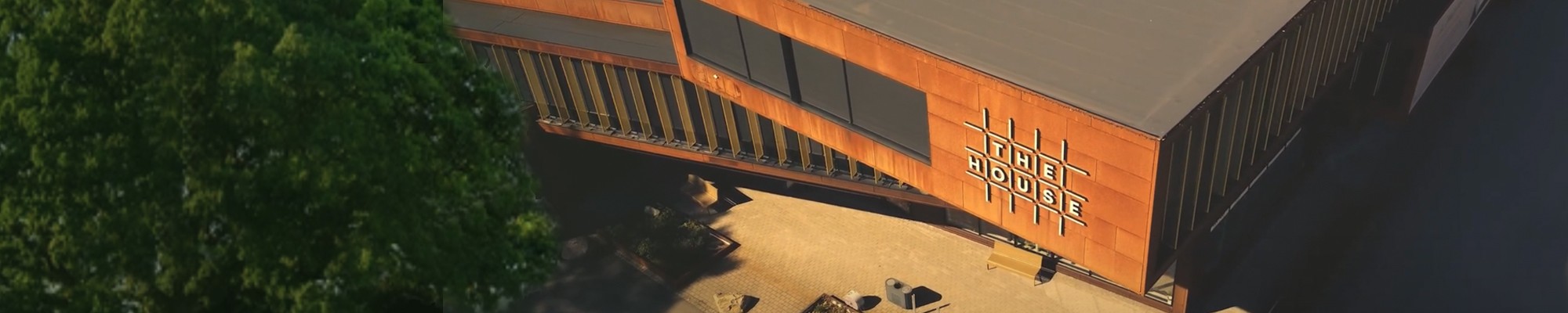 Drone image of front of new RaySafe building